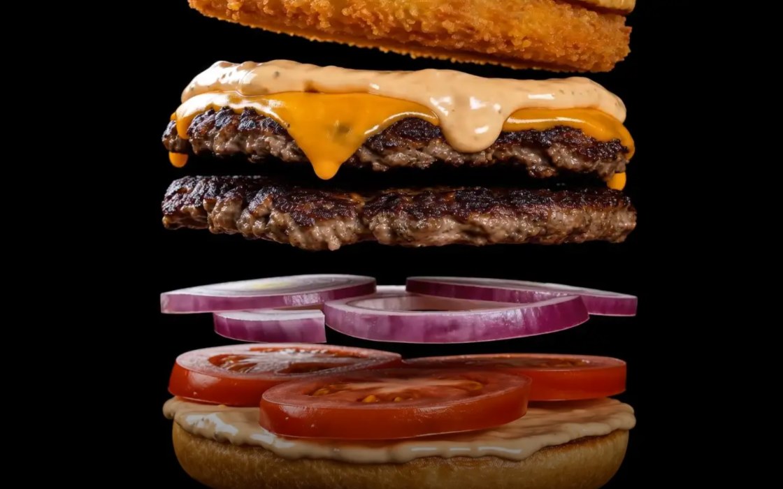 Duplo Aro: The burger takes itself apart and puts itself back together